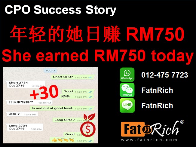 She earned RM750 today